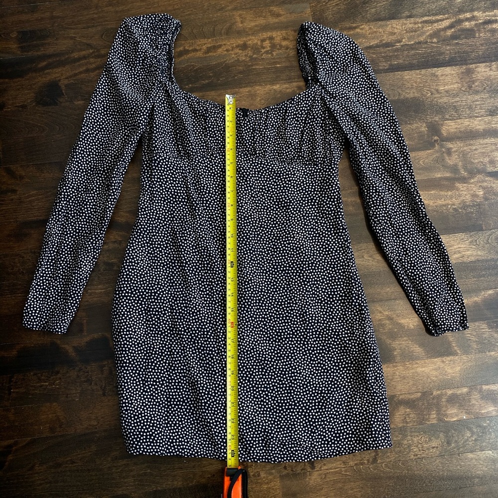 ZARA DRAPED POLKA DOT DRESS TRF - Picture 13 of 16